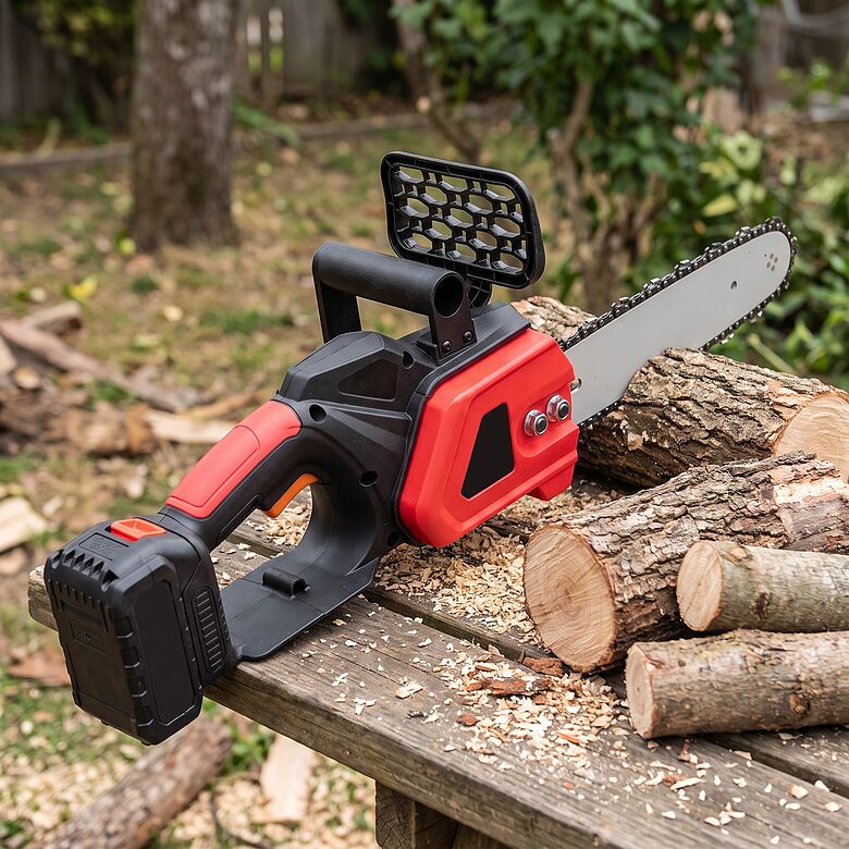 Akumulatora zāģis 1200 W ar 30 cm asmeni un 1 akumulatoru