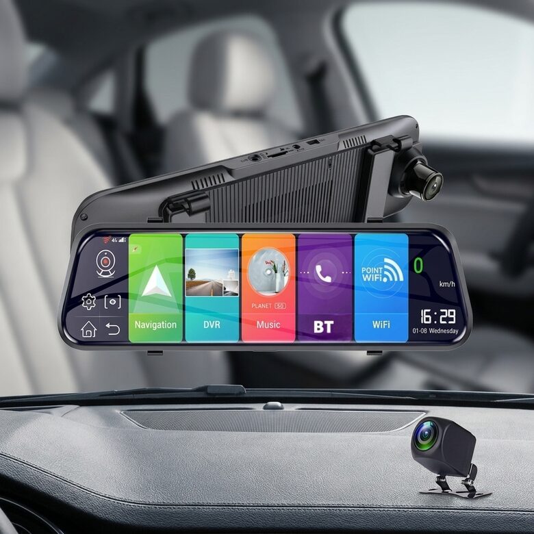 Auto videoreģistrators Android 8.1 4G navigators 10 collas Bluetooth