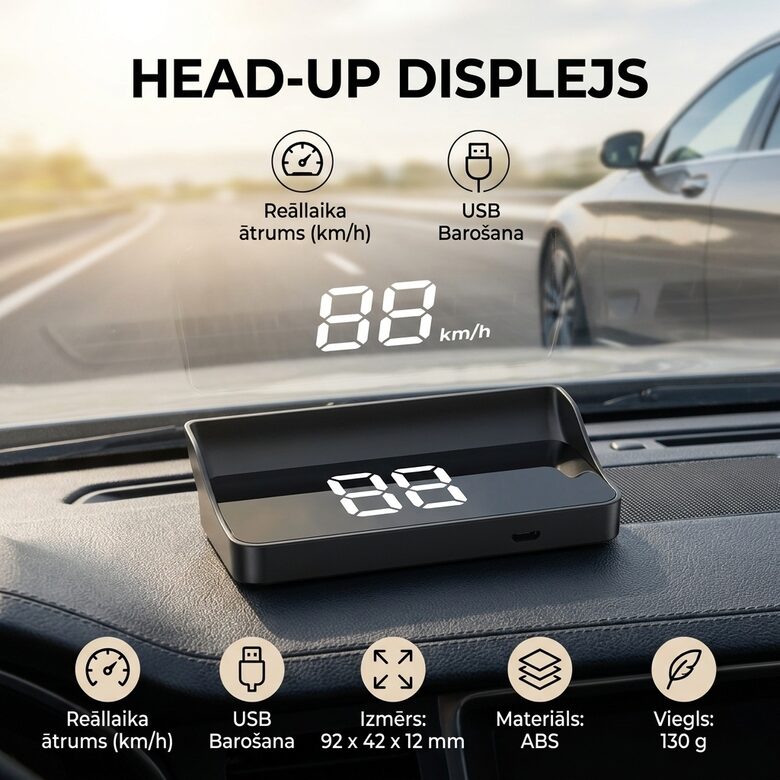 Automašīnas Spidometrs (savienojas ar GPS)