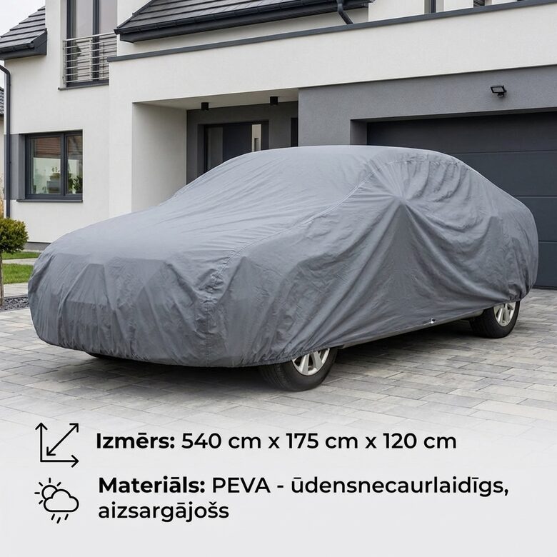 Automašīnas virsbūves pārvalks, pārsegs (XL - 540 cm x 175 cm x 120 cm)