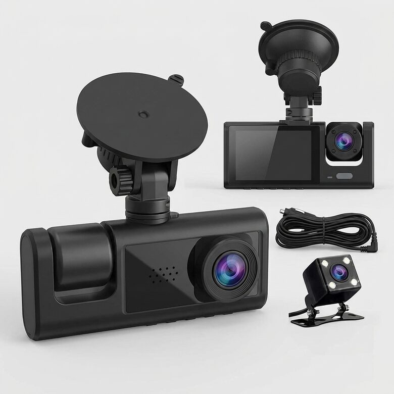 Auto Videoreģistrators ar 3 kamerām, wifi