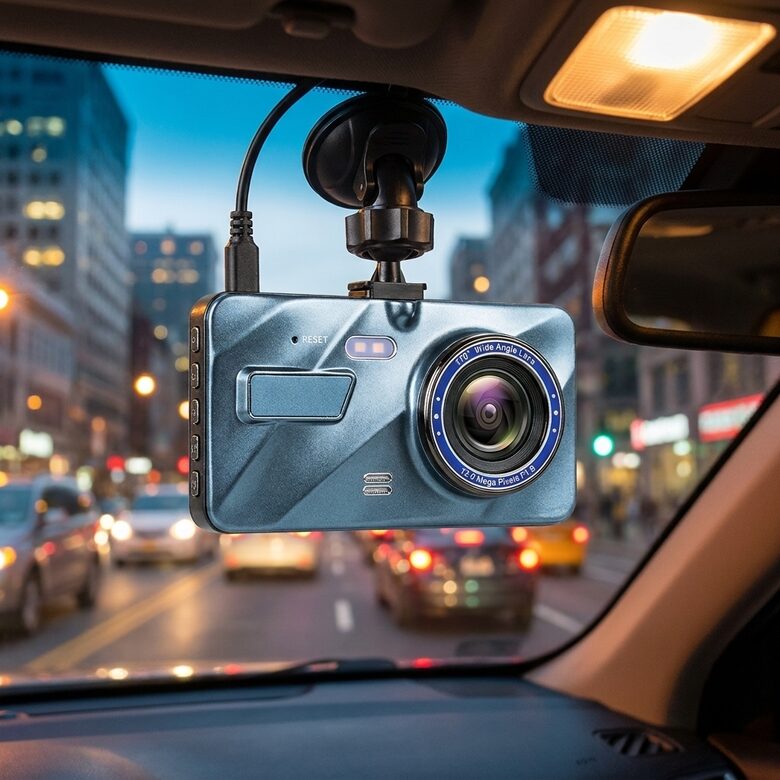 Automašīnas reģistrators ar divām kamerām un HD spoguļ displeju, 120g