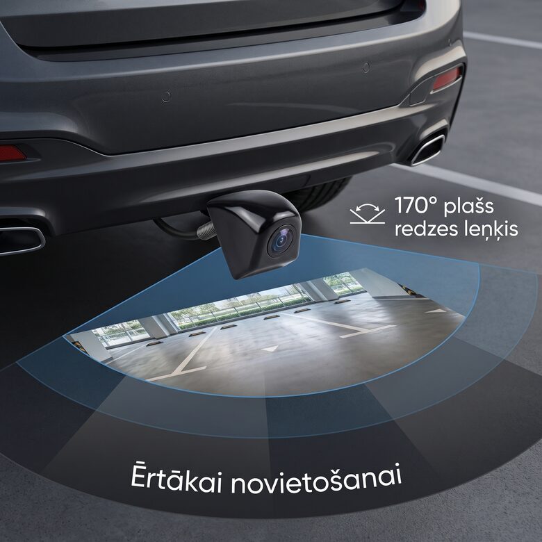 Automašīnas atpakaļskata kamera -170grādi redzes leņķis