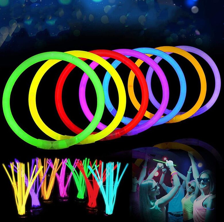 Light stick, tumsā spīdošie kociņi 100gab