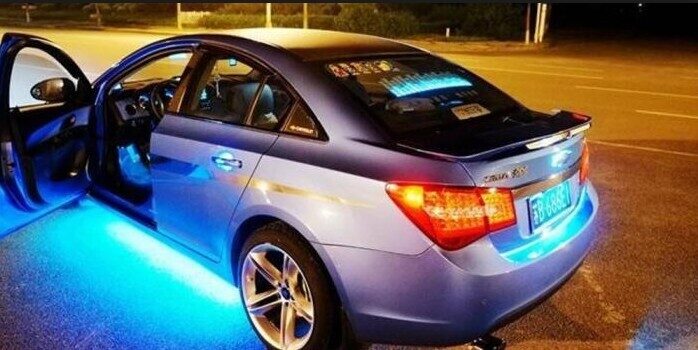 Automašīnas dienas gaismas lukturi, neona / 2 gab