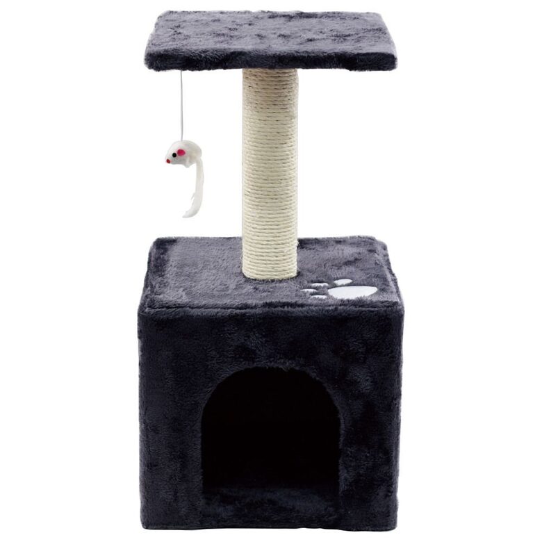 Kaķu māja mazā, ar guļvietu un vienu platformu, 30 x 30 x 60cm