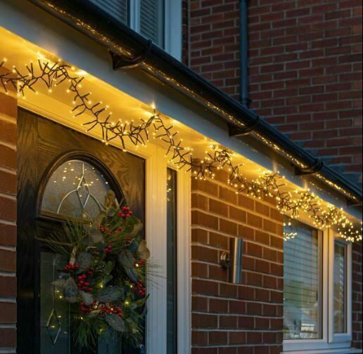 Led virtene ar 500 LED, silti balta, 53m, ārtelpām un iekštelpām