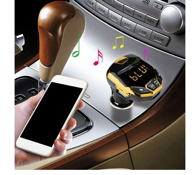 Fm transmiteris modulators ar bluetooth, handsfree