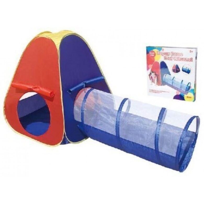 Bērnu spēļu mājiņa ar tuneli