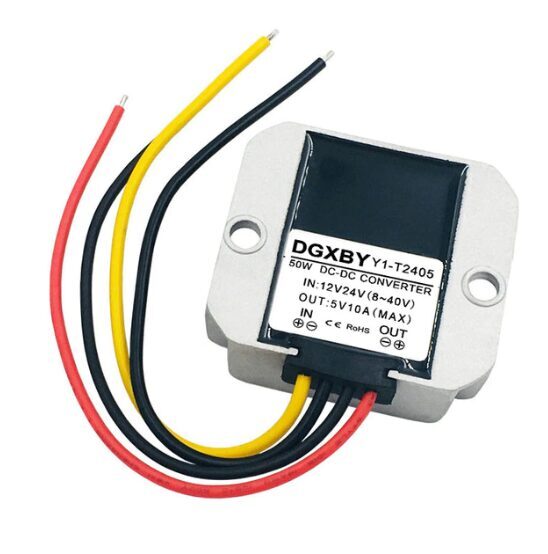 Strāvas pārveidotājs no 12/24v uz 5v, 50w 10A
