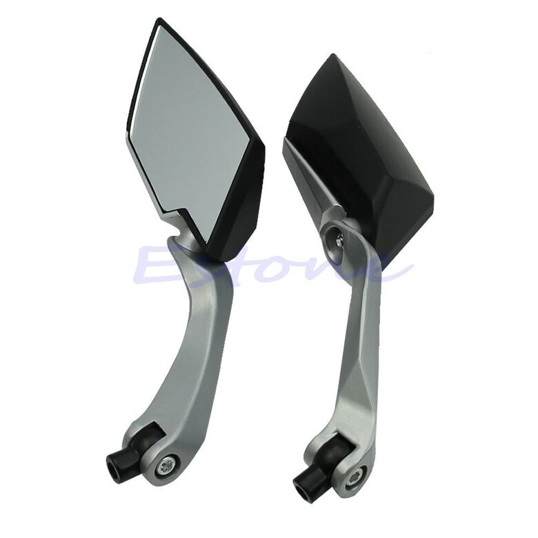 Motocikla spoguļi universālie, pelēks ar melnu