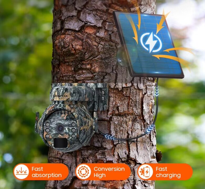 Video novērošanas kamera ar sim karti 360g un saules paneli