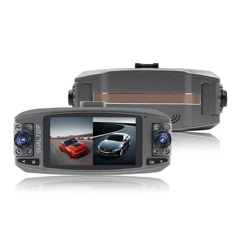 Auto video reģistrators - HD dual kamera, DVR, ar divām kamerām un nakts redzamību