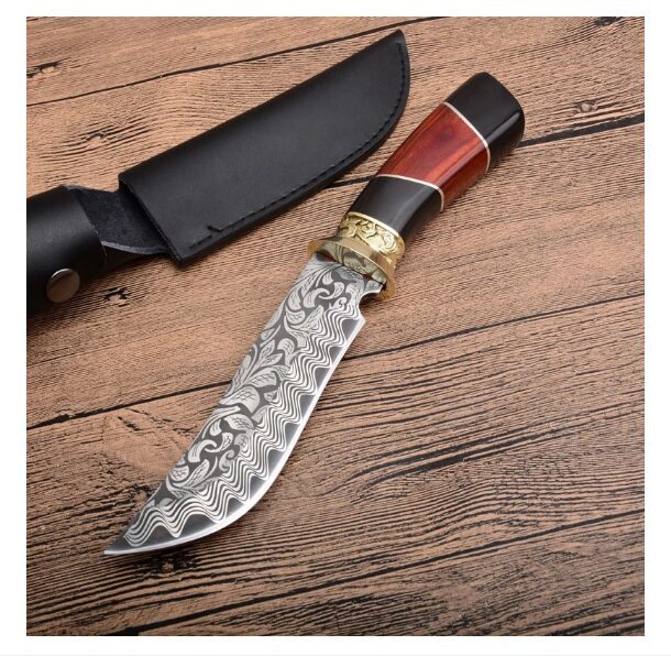 Tērauda Medību nazis 23cm, ar sarkankoka rokturi