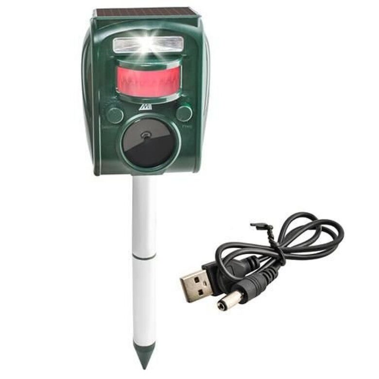 Dzīvnieku atbaidītājs ar ultraskaņu un gaismu (kaķi, suņi, peles, lapsas u.c.)