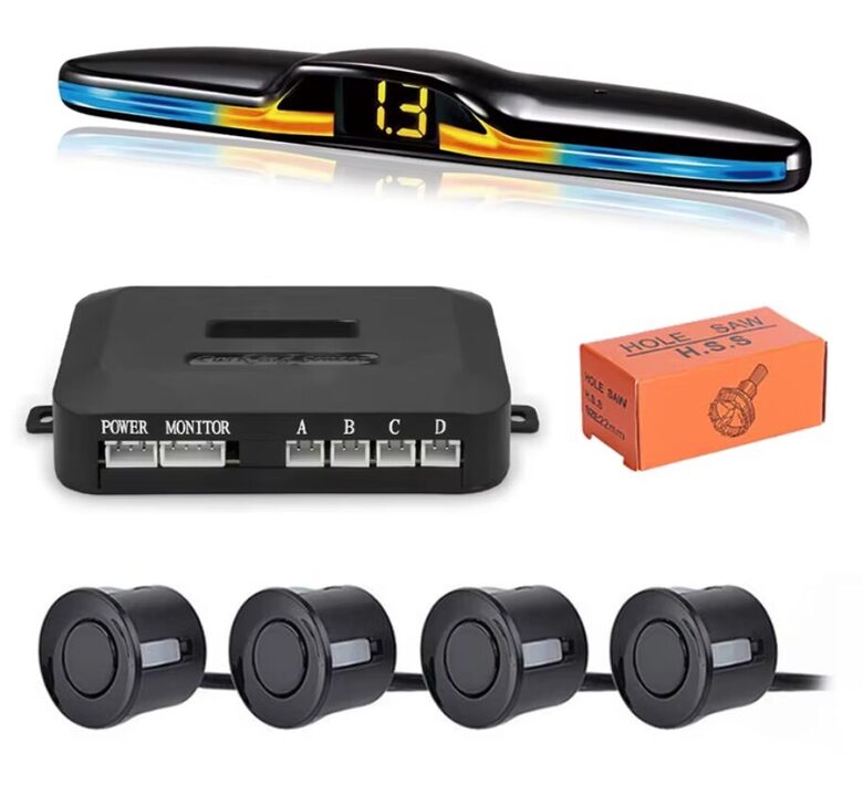 Parkošanās sensori ar LCD ekrānu un 4 sensoriem