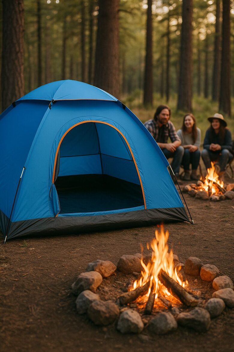Automātiski atverama 2–3 vietīga tūristu telts – ūdensizturīga, UV aizsardzība, 200x140x110 cm, viegla un kompakta