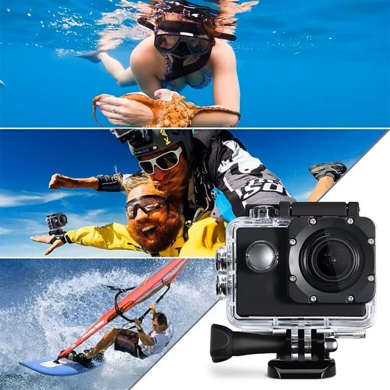 Sporta kamera HD 1080P, 30m zemūdens Action Camera