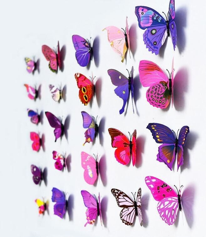 Taureņu komplekts 12 gab., dažādās krāsās