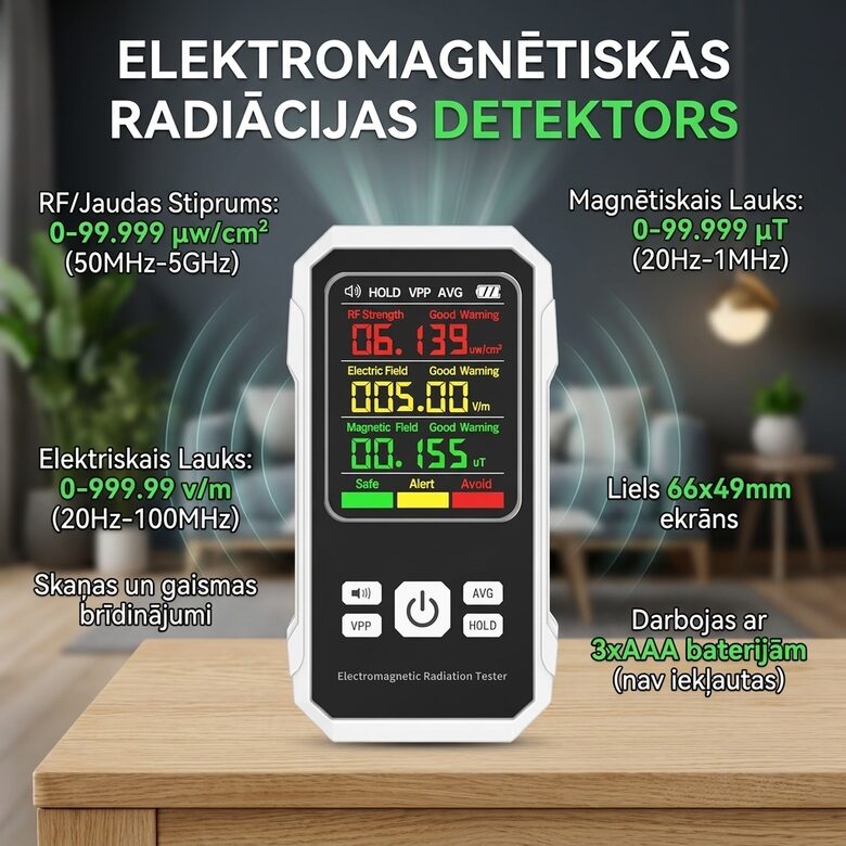 Elektro radiācijas detektors 20Hz-100MHz, radiometrs