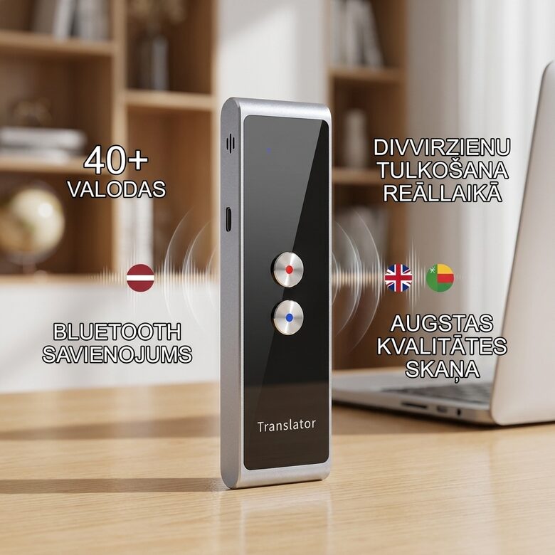 Balss tulkotājs 40 valodām ar Bluetooth divvirzienu reāllaika tulkošanu