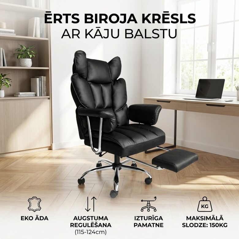 Ergonomisks Biroja Krēsls no Eko Ādas