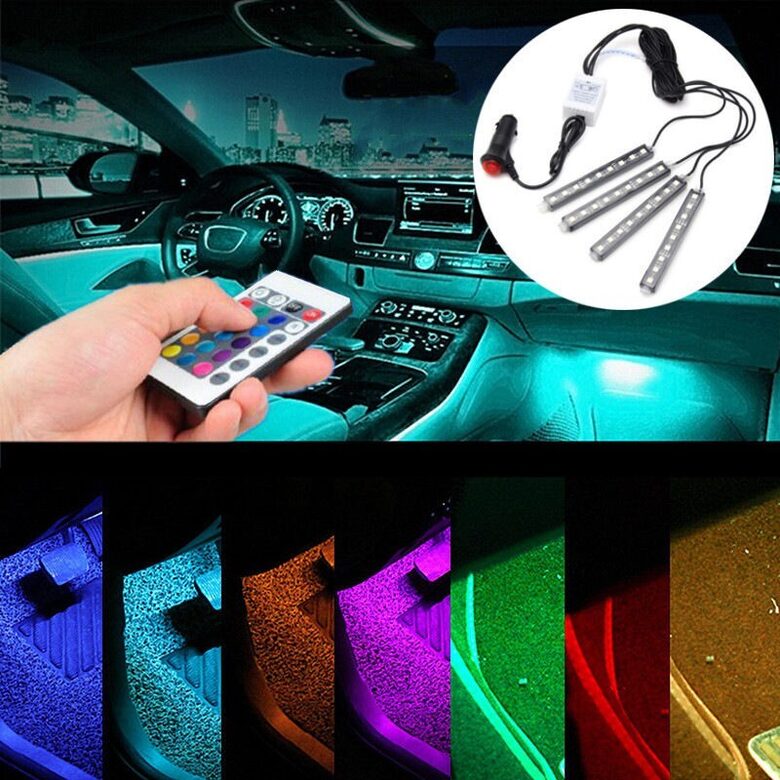 Auto stilizācijas LED komplekts ar pulti 12v