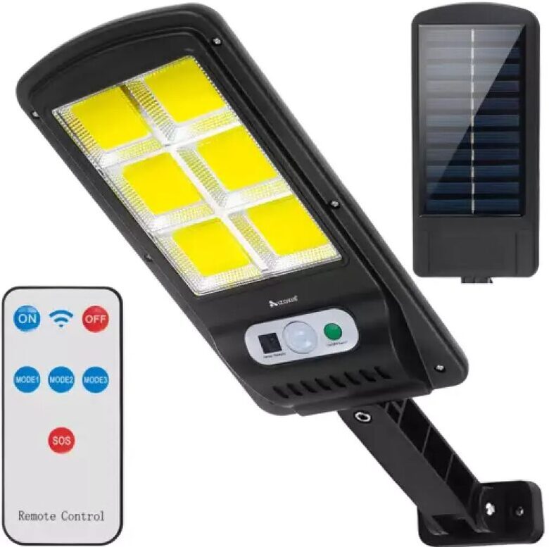 Ielas prožektors ar kustības sensoru un saules bateriju