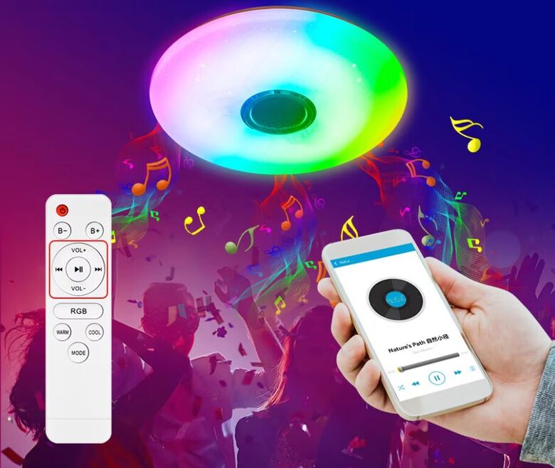 Led Griestu lampa 33cm ar bluetooth