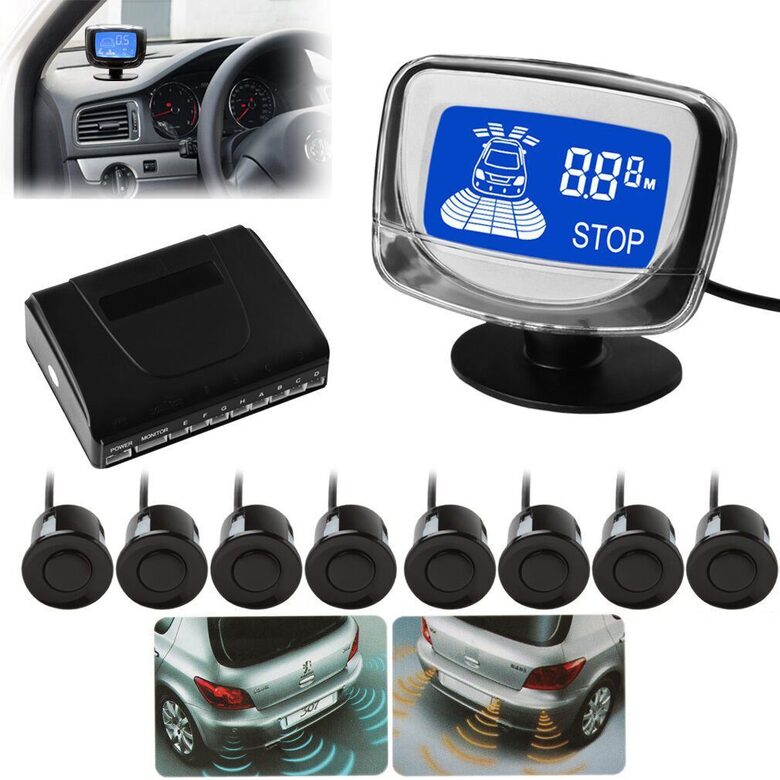Parkošanās sensori 8gab, ar attāluma monitoru