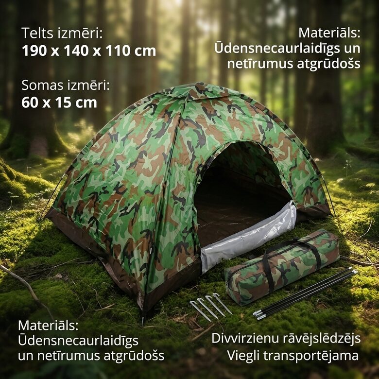 Tūristu telts 2 personām