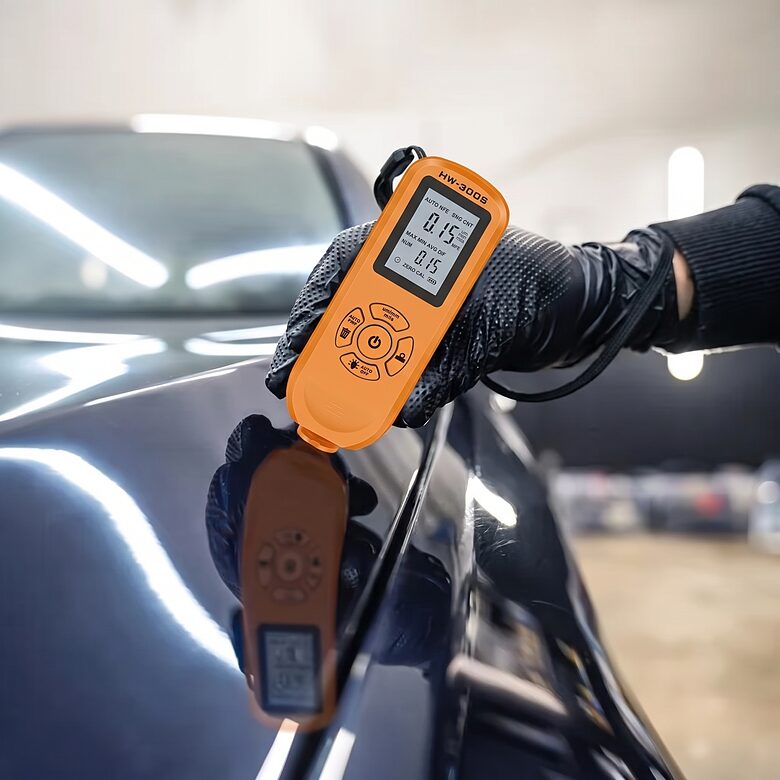 Krāsas biezuma mērītājs - Automātiskā metāla tipa noteikšana (0.01mm/1mil)