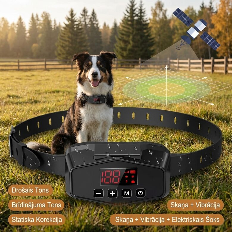 Bezvadu suņu radiosēta Gps 2000m diametrālais attālums