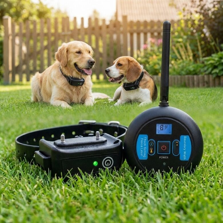 Radiosēta 2 suņiem, Bezvadu Uzlādējama un Pārnēsājama 200m ar Spēcīgu Signālu