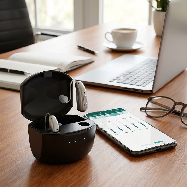 SmartHear Pro Bluetooth dzirdes aparāts abām ausīm lādējams skaņas pastiprinātājs ar regulējamām prekvencēm