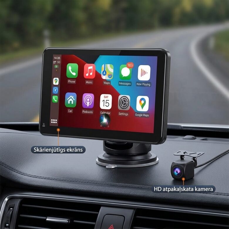 Auto Displejs ar atpakaļskata kameru, navigācijai, mūzikai, C70-D Smart Auto Screen