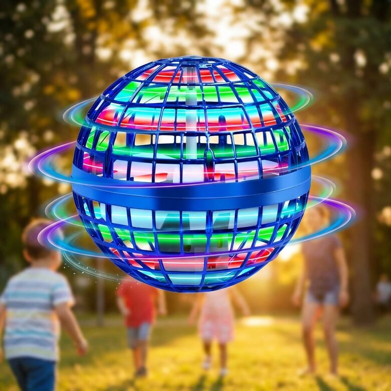 Lidojoša bumba / drons ar LED gaismām, lādējams