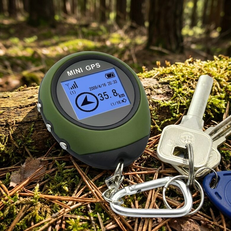 Mini GPS navigācijas ierīce - breloks (palīdz neapmaldīties un atrast ceļu atpakaļ)
