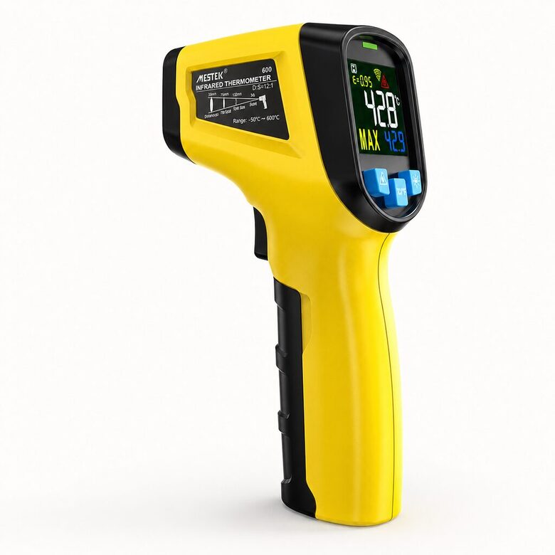 Lāzera termometrs (- 50 - 600 + C), Bezkontakta digitālais infrasarkanais pirometrs