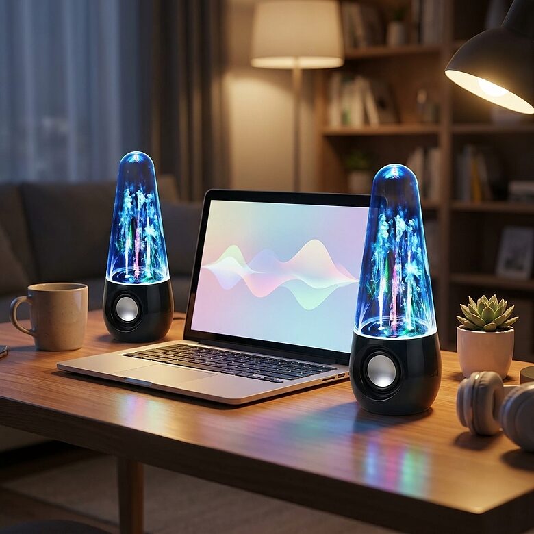 LED skaļrunis ar dejojošu ūdens strūklaku 6W AUX USB