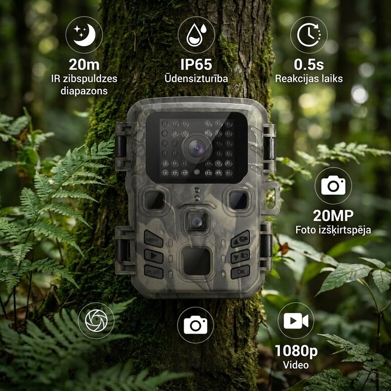 mini Meža kamera ar WiFi, medību kamera