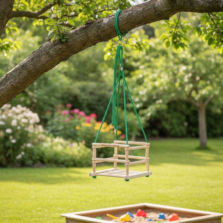 Bērnu koka šūpoles