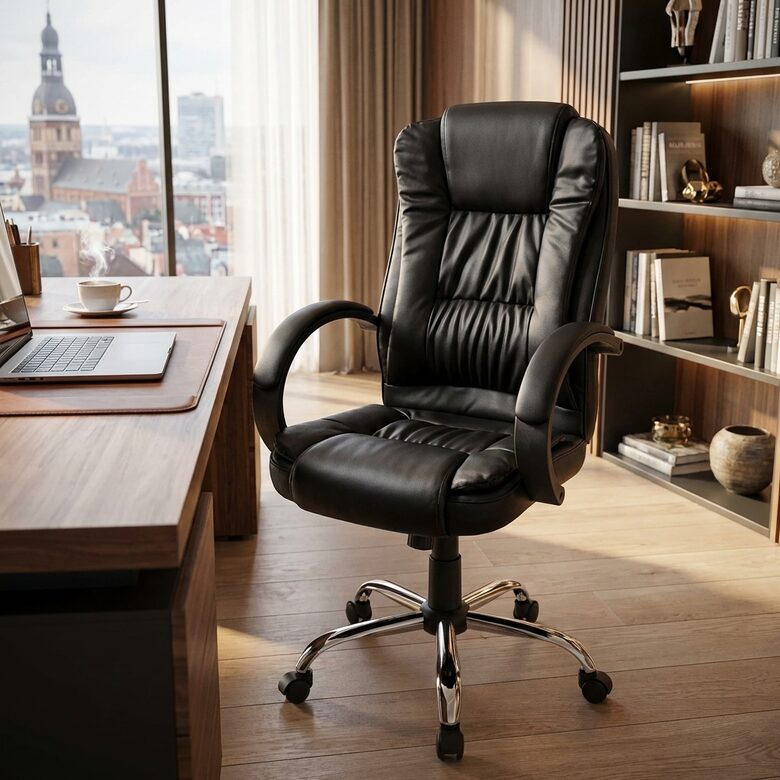 Biroja datorkrēsls, melns