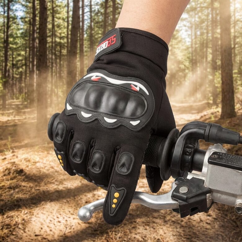 Moto cimdi XL, ar aizsarguzlikām