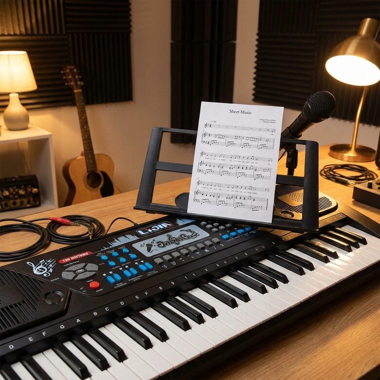 XXL Sntezators ar mikrofonu, 70x23cm