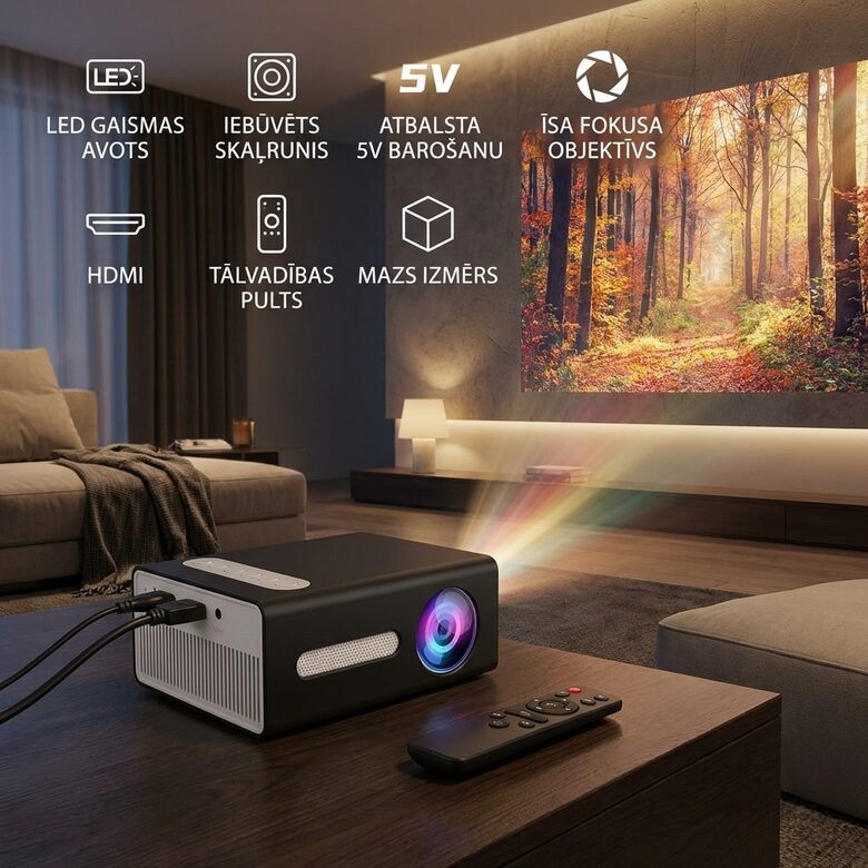 Mini Video projektors (240V / 50-60Hz USB / SD / AV / AUDIO OUT)