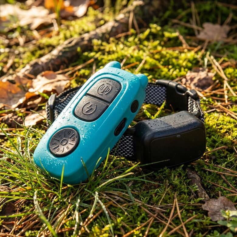 Suņu treniņu, dresūras kakla siksna (400m attālums) ar skaņu, vibrāciju un elektroimpulsu, lādējama