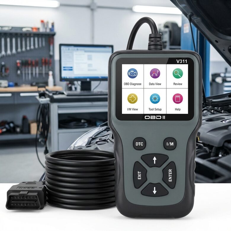 V311 OBD2 DTC Scanner, kļūdu lasītājs/dzēsējs, PRO (Eng, Russian)