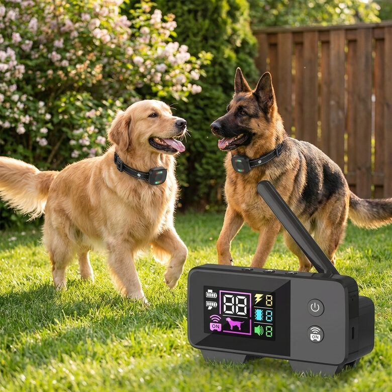 Bezvadu Suņu Radiosēta 480M Diviem Suņiem ar Divām Regulējamām Apkaklēm