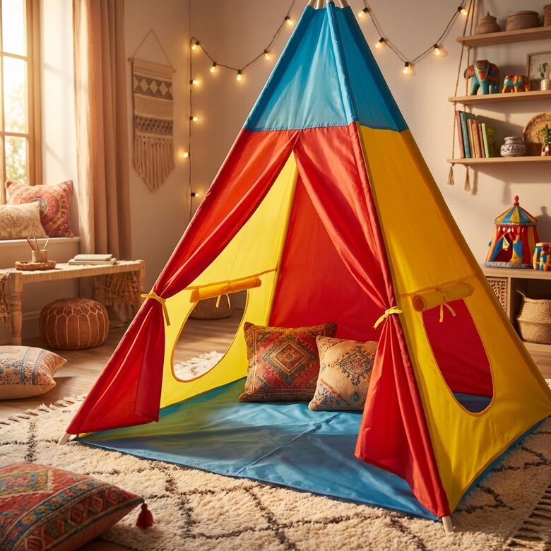Indiešu stila bērnu telts